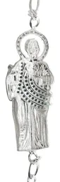 Pulsera Esclava Plata 925 Figaro con Dije San Judas Tadeo Hombre - Imagen 3