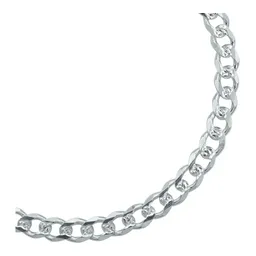 Pulsera Esclava Hombre Plata 925 Cadena Cubana Diamantada - Imagen 3