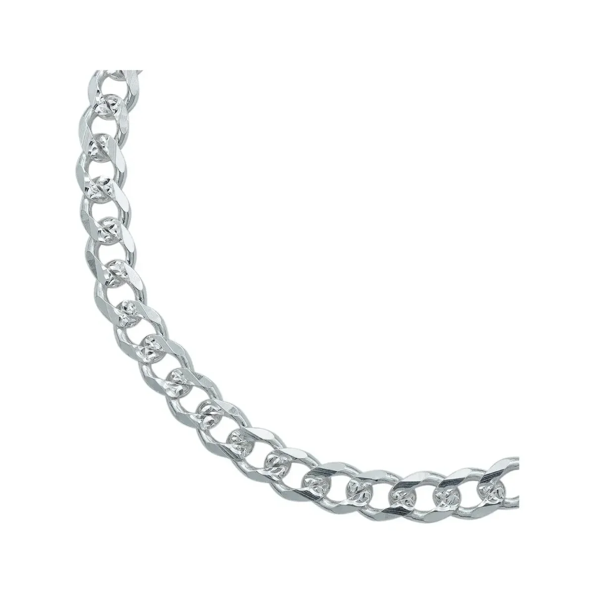 Pulsera Esclava Hombre Plata 925 Cadena Cubana Diamantada - Imagen 3
