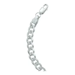 Pulsera Esclava Hombre Plata 925 Cadena Cubana Diamantada - Imagen 5