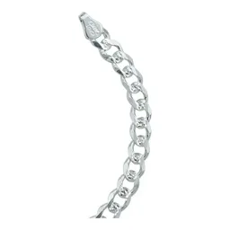 Pulsera Esclava Hombre Plata 925 Cadena Cubana Diamantada - Imagen 6