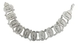 Pulsera Esclava Plata 925 Medallas San Judas Tadeo - Imagen 1
