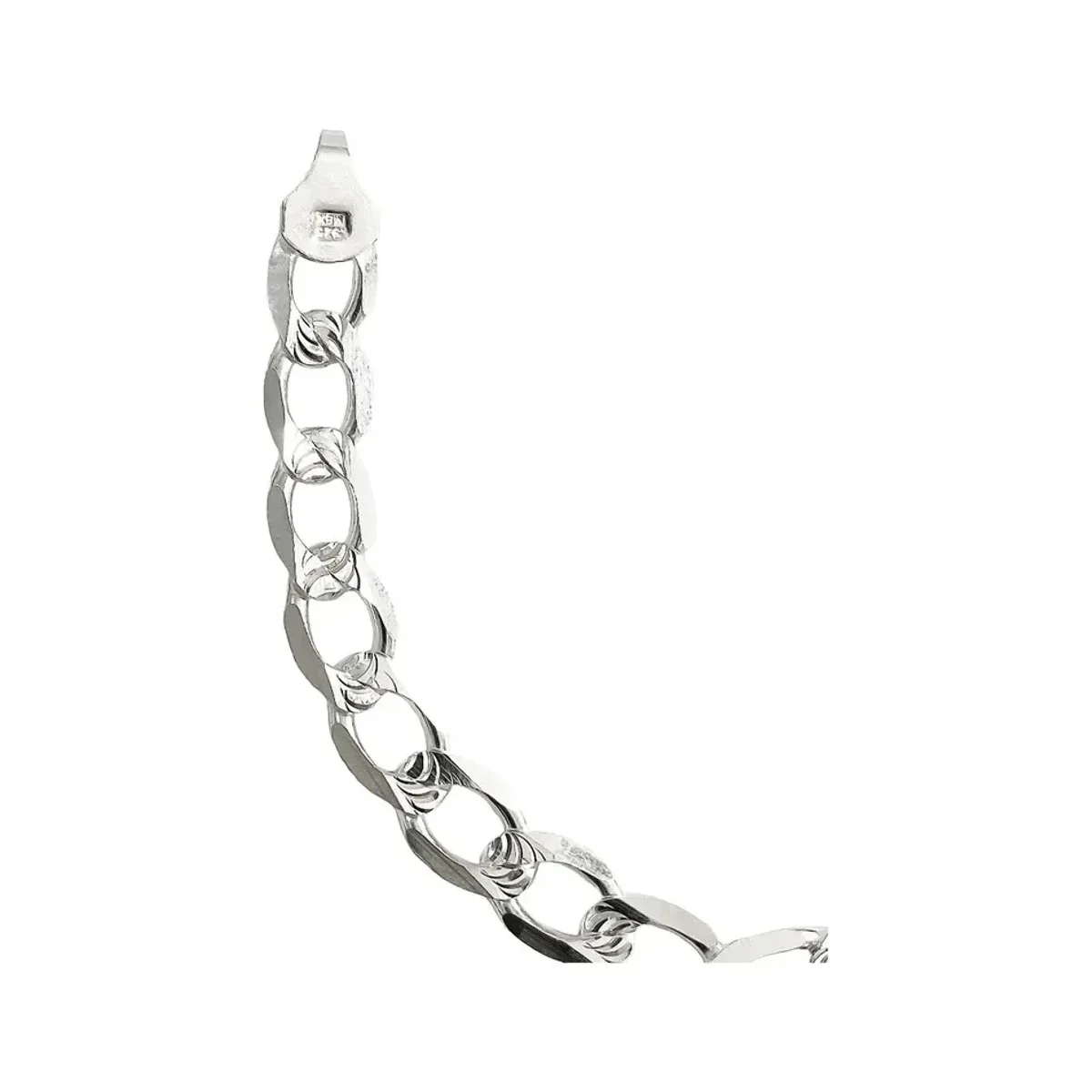 Pulsera Esclava Plata 925 Cadena Cubana Diamantada para Hombre - Imagen 2