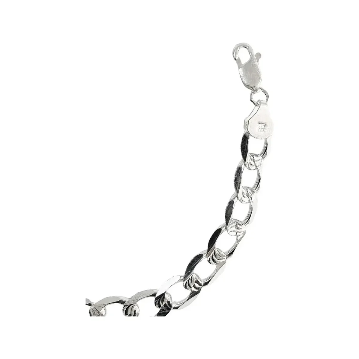 Pulsera Esclava Plata 925 Cadena Cubana Diamantada para Hombre - Imagen 3