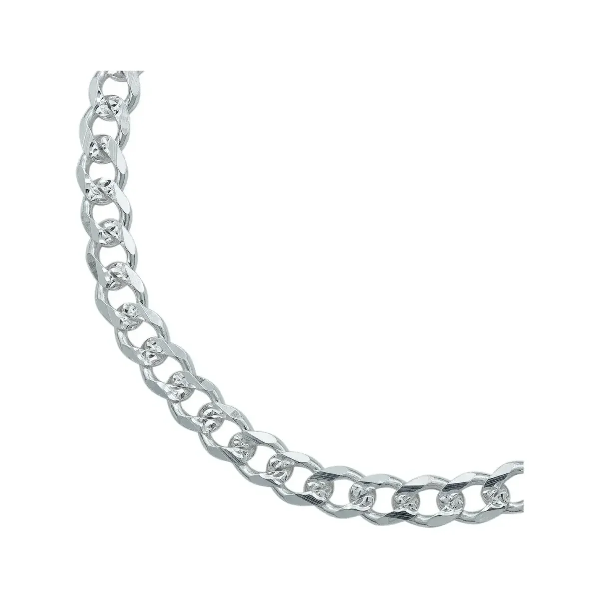 Pulsera Esclava Plata 925 Cubana Diamantada Hombre 20cm - Imagen 3