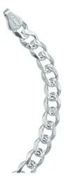 Pulsera Esclava Plata 925 Cubana Diamantada Hombre 20cm - Imagen 5