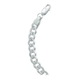 Pulsera Esclava Plata 925 Cubana Diamantada para Caballero - Imagen 4
