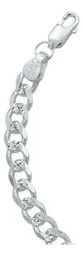 Pulsera Esclava Plata 925 Cubana Diamantada para Caballero - Imagen 3