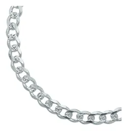 Pulsera Esclava Plata 925 Cubana Diamantada para Caballero - Imagen 4
