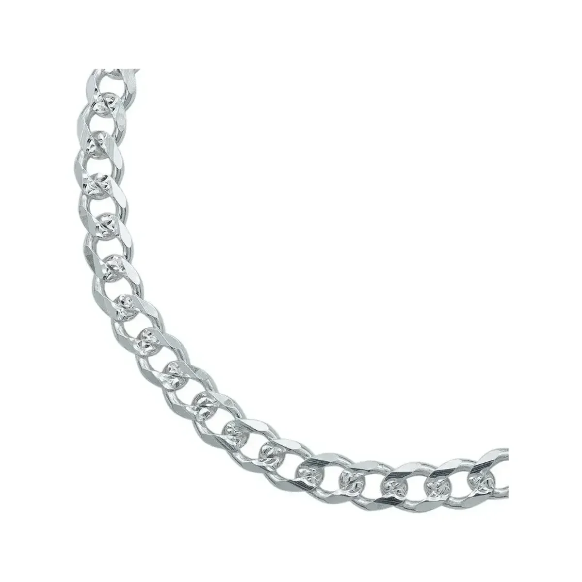 Pulsera Esclava Plata 925 Cubana Diamantada para Caballero - Imagen 4