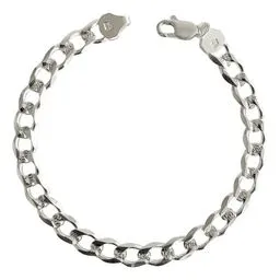 Pulsera Esclava Plata 925 Cubana Diamantada para Hombre Modelo 1478 - Imagen 1