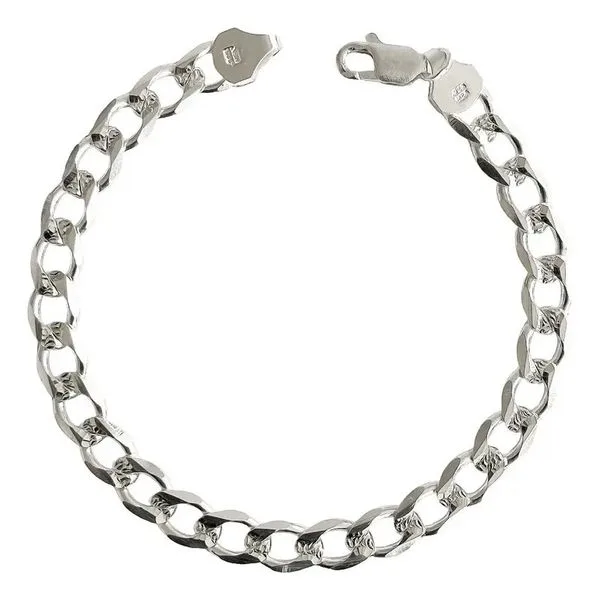 Pulsera Esclava Plata 925 Cubana Diamantada para Hombre Modelo 1478 - Imagen 1