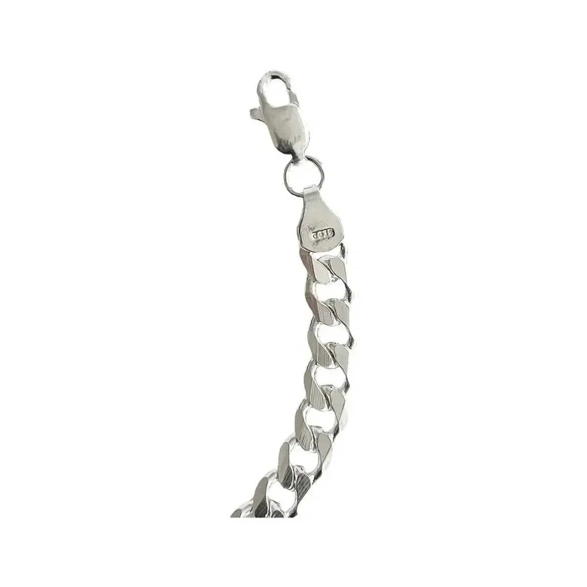 Pulsera Esclava Plata 925 Cubana Diamantada para Hombre Modelo 1478 - Imagen 2