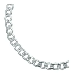 Pulsera Esclava Plata 925 Diseño Cubana Diamantada Hombre - Imagen 4