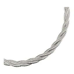 Pulsera Esclava Plata 925 Diseño Trenzado Estilo Florentino - Imagen 2