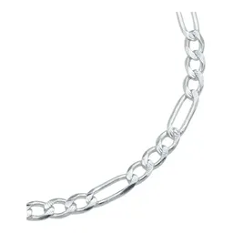 Pulsera Esclava Plata .925 Figaro 3x1 Diamantada 16.5 cm - Imagen 4