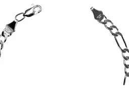 Pulsera Esclava Plata 925 Figaro 3x1 para Hombre 22cm - Imagen 3