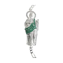 Pulsera Esclava Plata 925 Figaro con Dije San Judas Tadeo Hombre - Imagen 2