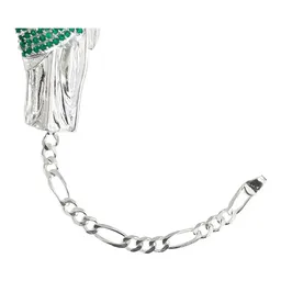 Pulsera Esclava Plata 925 Figaro con Dije San Judas Tadeo Hombre - Imagen 4