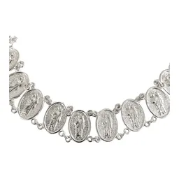 Pulsera Esclava Plata 925 Medallas San Judas Tadeo - Imagen 2