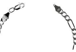 Pulsera Esclava Plata 925 Tejido Figaro 3x1 para Hombre 20cm - Imagen 3