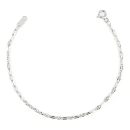 Pulsera Esclava Plata Ley 925 Diseño Granito Sólido Mujer 17.5cm - Imagen 1