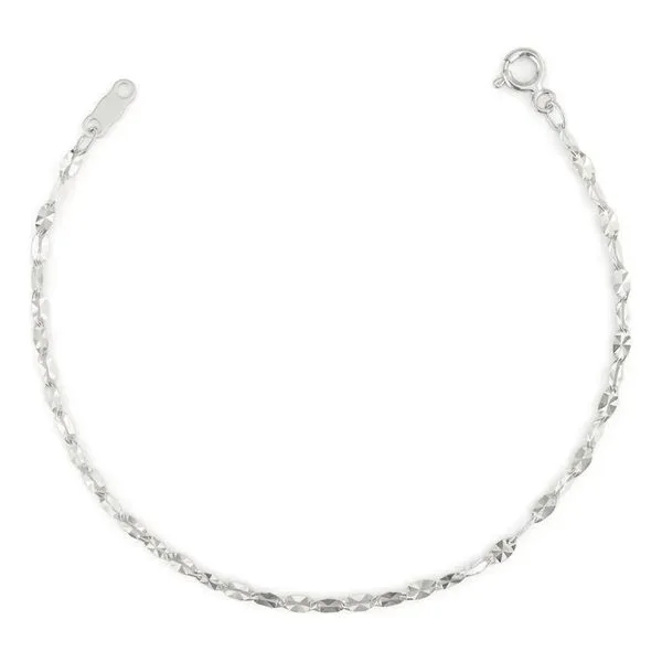 Pulsera Esclava Plata Ley 925 Diseño Granito Sólido Mujer 17.5cm - Imagen 1