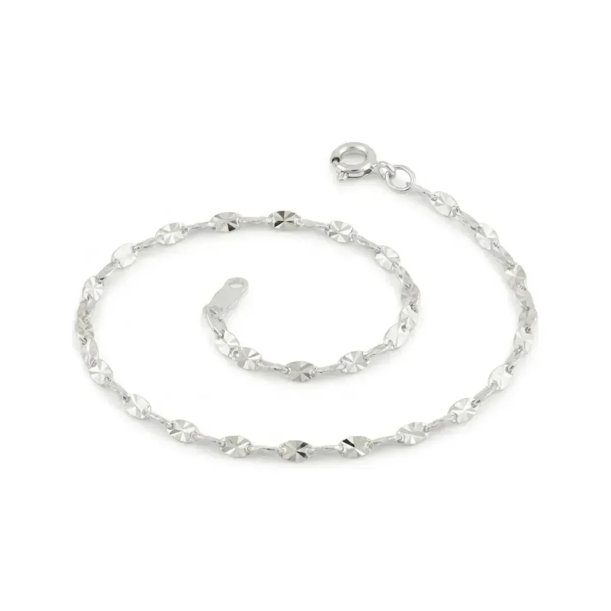 Pulsera Esclava Plata Ley 925 Diseño Granito Sólido Mujer 17.5cm - Imagen 2
