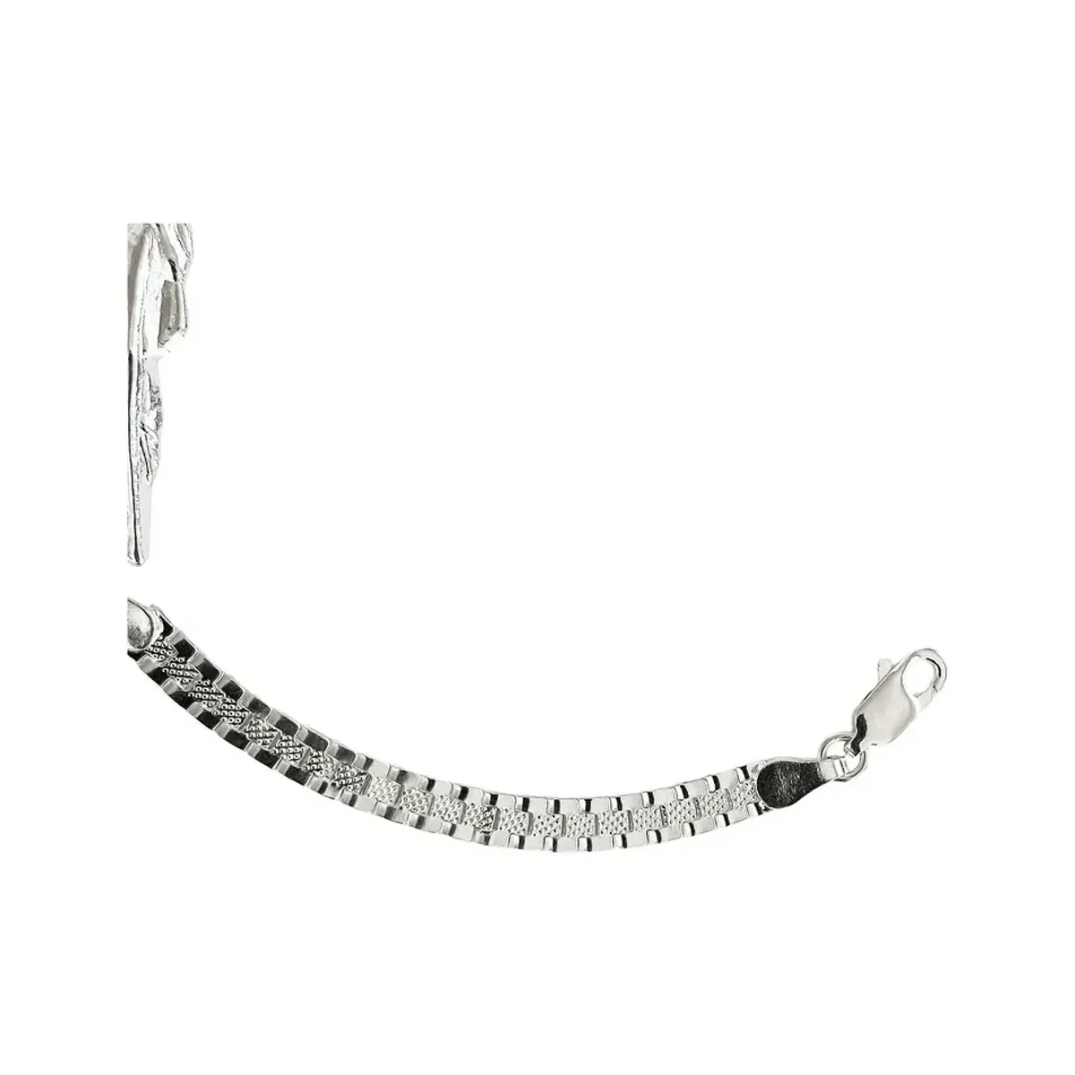 Pulsera Esclava Rolex San Judas Plata 925 de 20cm - Imagen 2
