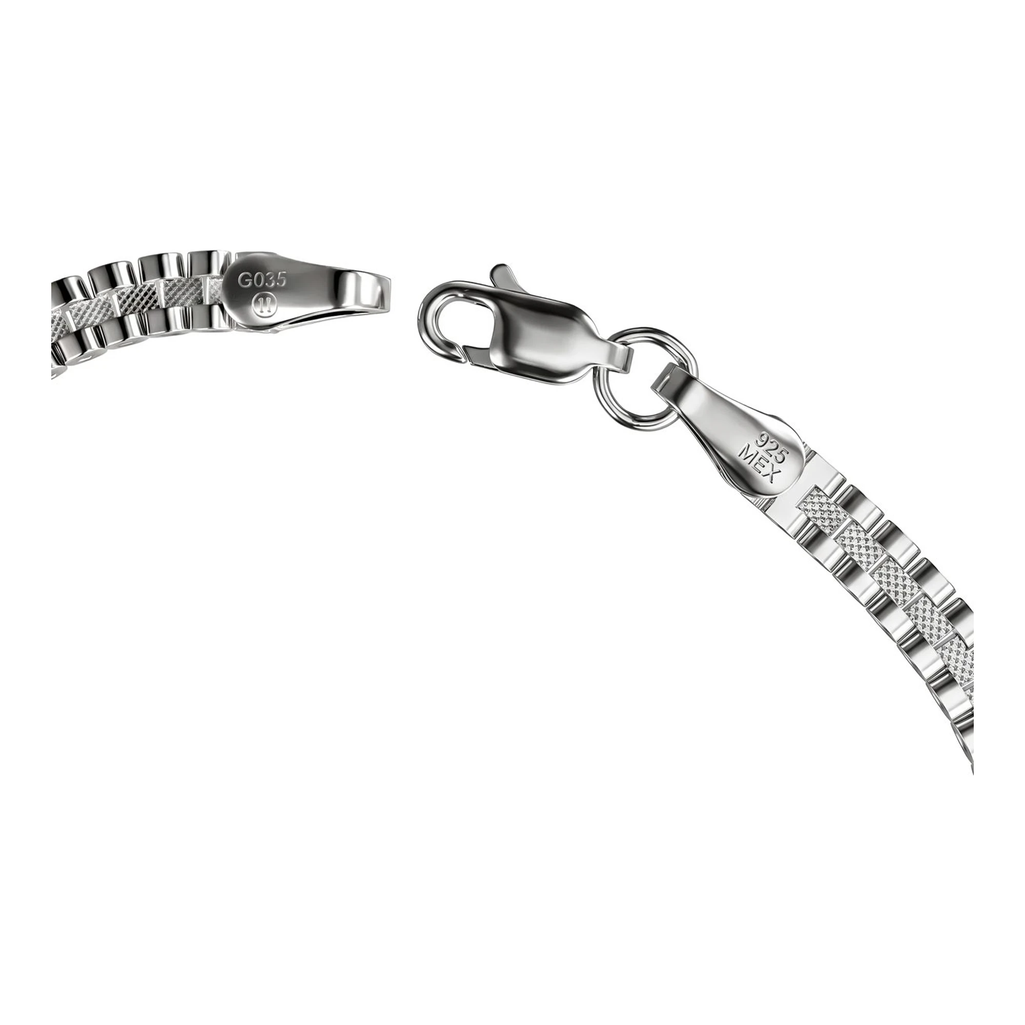 Pulsera Esclava Rolo Reloj de Plata .925 Clásica 20 cm - Imagen 5