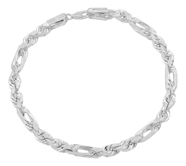 Pulsera Esclava Plata 925 Torzal Figaro para Hombre - Imagen 1