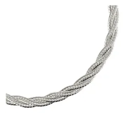 Pulsera Esclava Plata 925 Diseño Trenzado Estilo Florentino - Imagen 2
