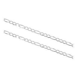 Pulsera Plata Esterlina 925 Tejido Figaro 3x1 Clásica Unisex - Imagen 3