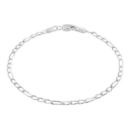 Pulsera Plata 925 Figaro 3x1 para Mujer 18cm - Imagen 1