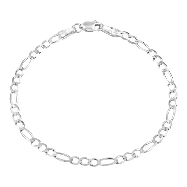 Pulsera Plata 925 Cadena Figaro 3x1 para Hombre 21 cm - Imagen 1