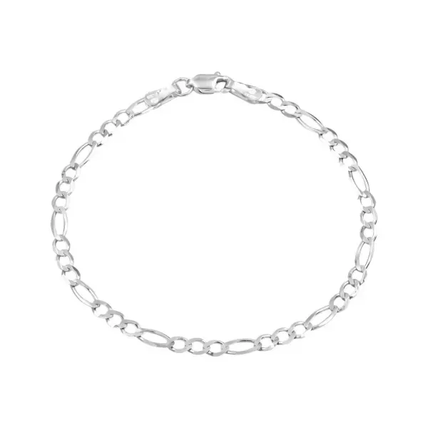 Pulsera Plata 925 Cadena Figaro 3x1 para Hombre 21 cm - Imagen 1