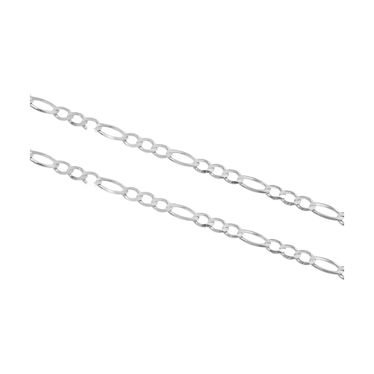 Pulsera Plata 925 Cadena Figaro 3x1 para Hombre 21 cm - Imagen 2