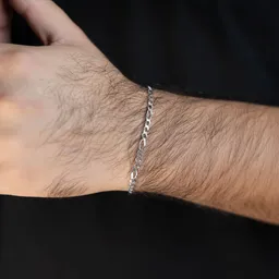 Pulsera Plata .925 Fígaro 3x1 Hombre 20cm Eslabones - Imagen 2