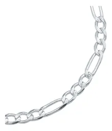Pulsera Esclava Plata Ley 925 Cadena Fígaro Diamantada 18cm - Imagen 3