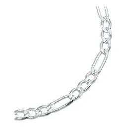 Pulsera Esclava Plata Ley 925 Cadena Fígaro Diamantada 18cm - Imagen 5