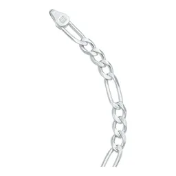 Pulsera Esclava Plata Ley 925 Cadena Fígaro Diamantada 18cm - Imagen 6