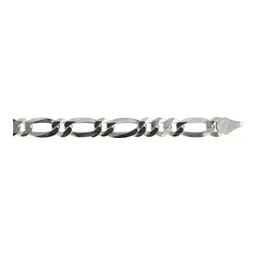 Pulsera Esclava Plata 925 Figaro 3x1 Diamantada para Hombre 20cm - Imagen 5