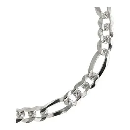 Pulsera Esclava Plata .925 Fígaro 3x1 Diamantada para Hombre - Imagen 3
