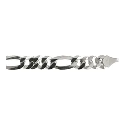Pulsera Esclava Plata .925 Fígaro 3x1 Diamantada para Hombre - Imagen 5