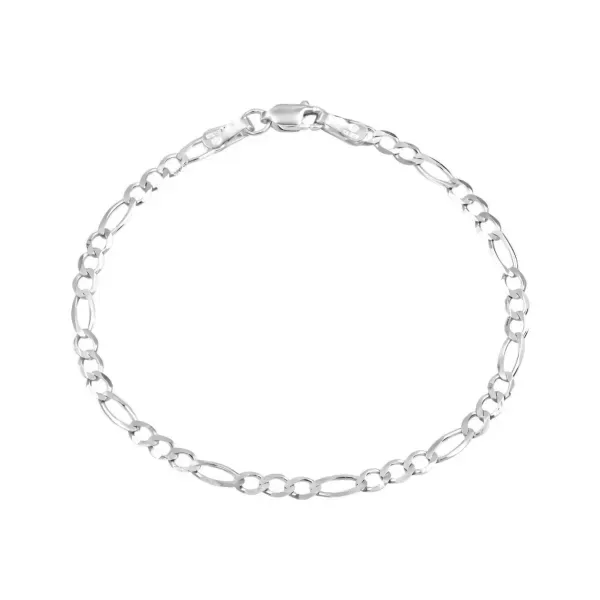 Pulsera Plata .925 Fígaro 3x1 Hombre 20cm Eslabones - Imagen 1
