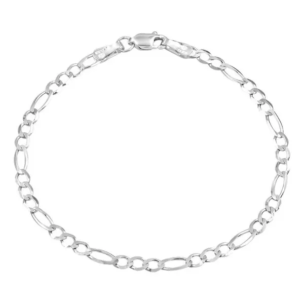 Pulsera Plata .925 Fígaro 3x1 Hombre 20cm Eslabones - Imagen 1