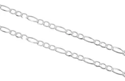 Pulsera Plata .925 Fígaro 3x1 Hombre 20cm Eslabones - Imagen 2