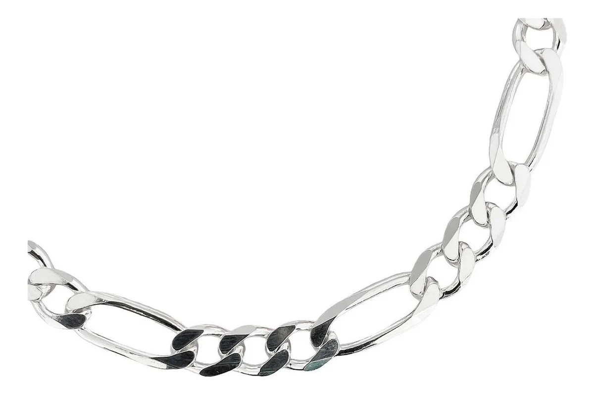 Pulsera Figaro 3x1 Plata .925 19cm - Imagen 2