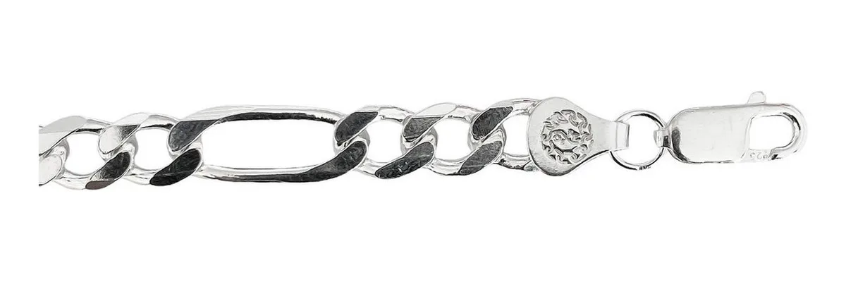 Pulsera Figaro 3x1 Plata .925 19cm - Imagen 3