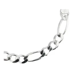 Esclava Plata 925 Fígaro 3x1 9mm para Hombre 20cm - Imagen 3